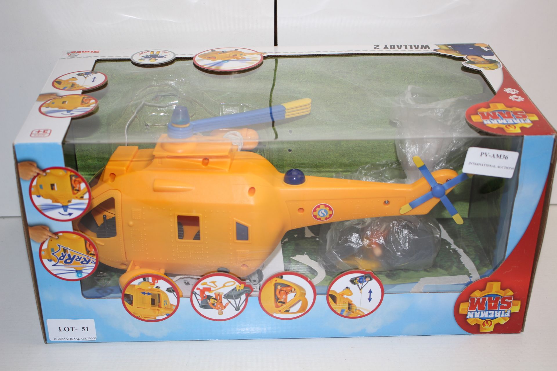BOXED FIREMAN SAM WALLABY 2 HELICOPTER TOY RRP £39.95Condition ReportAppraisal Available on Request-