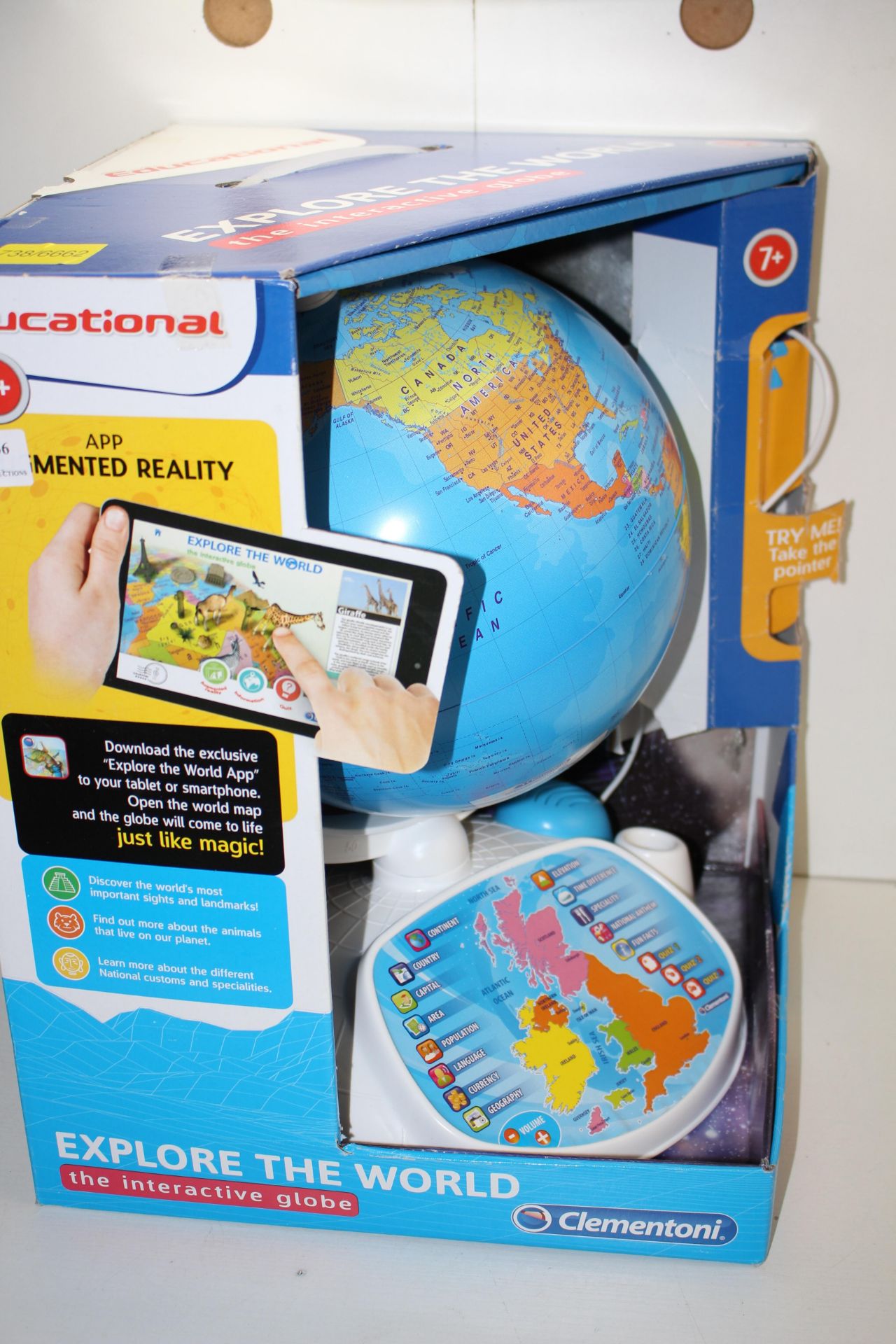 BOXED CLEMONTONI EXPLORE THE WORLD INTERACTIVE GLOBE RRP £60.00Condition ReportAppraisal Available