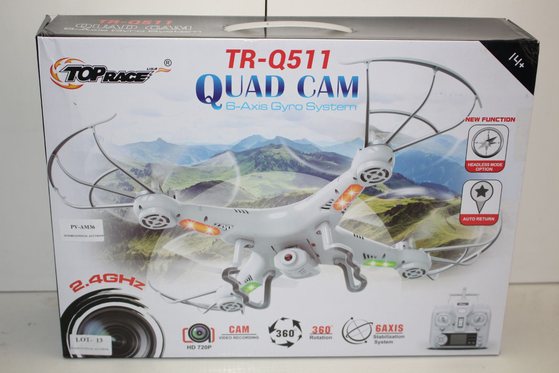 BOXED TOP RACE QUAD CAM 6 AXIS GYRO SYSTEM TR-Q511 HD720PCondition ReportAppraisal Available on