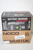 BOXED NOCO GENIUS 1 BATTERY CHARGER + MAINTAINER RRP £69.99Condition ReportAppraisal Available on