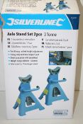 BOXED SILVERLINE AXLE STAND SET 2PCE 3TONNE RRP £27.90Condition ReportAppraisal Available on