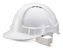 x3 BRAND NEW B Brand Classic Economy Vented Safety Helmet, White, BBEVSHW