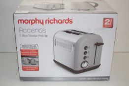 BOXED MORPHY RICHARDS ACCENTS 2 SLICE TOASTER PEBBLE RRP £29.00