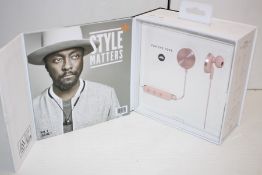 BOXED I.AM+ BUTTONS BLUETOOTH EARPHONES FOR THE DOPE [ROSE] RRP £169.99 Appraisal Available on