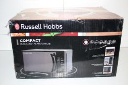 BOXED RUSSELL HOBBS COMPACT BLACK DIGITAL MICROWAVE RRP £64.99