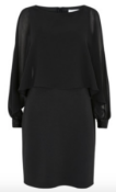 BRAND NEW Wallis Petite Black Trim Overlayer Dress SIZE 10 RRP £45
