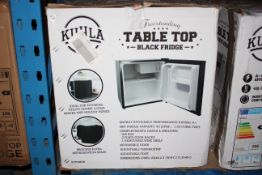 BOXED KUHLA FREESTANDING TABLETOP FRIDGE 43 LITRE BLACK RRP £99.00, New Fully Working, May Have