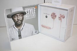 BOXED I.AM+ BUTTONS BLUETOOTH EARPHONES FOR THE DOPE [ROSE] RRP £169.99 Appraisal Available on