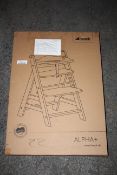 BOXED HAUCK ALPHA+ WOODEN CHILD HIGH CHAIR GREY RR