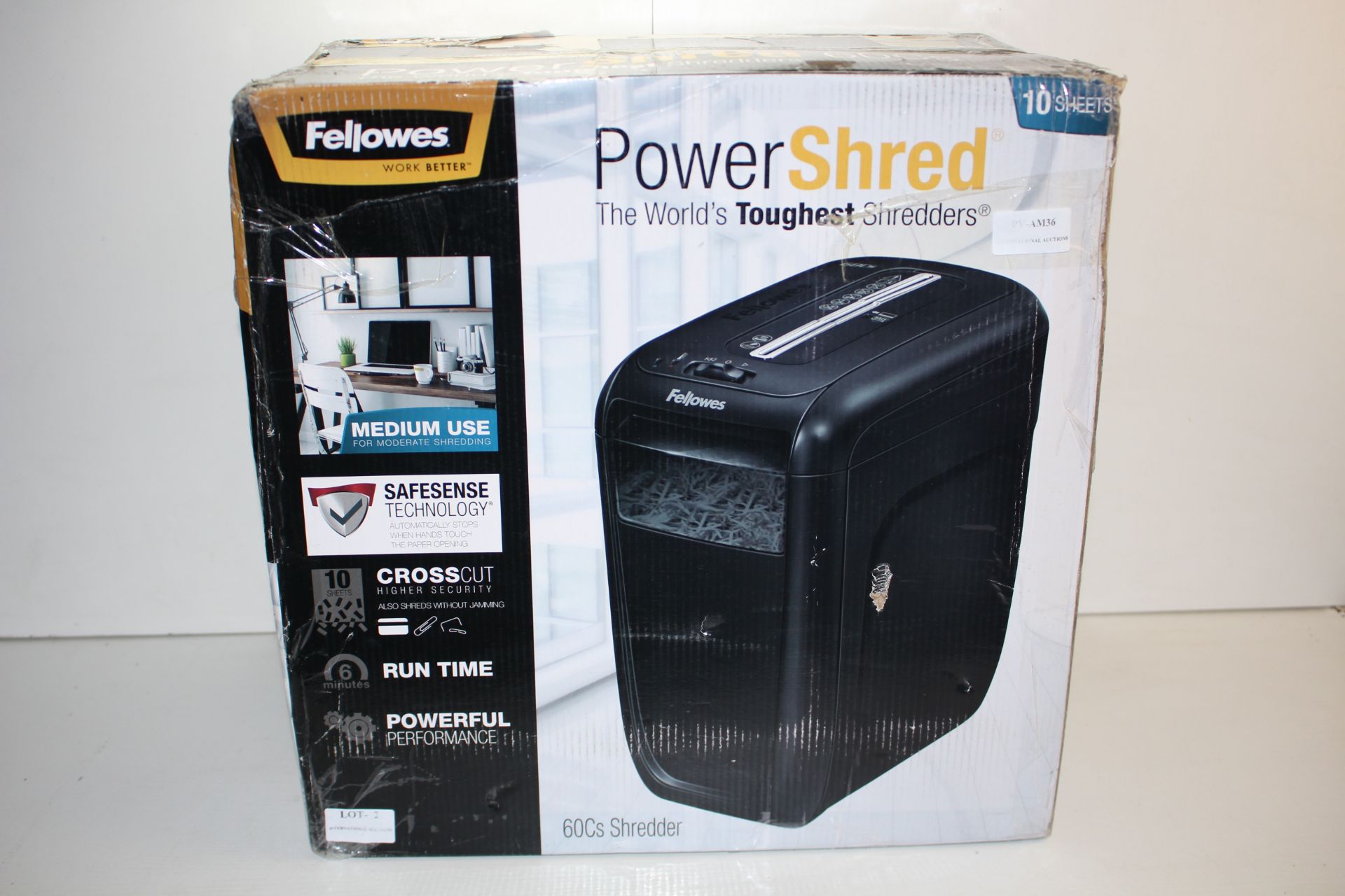 BOXED FELLOWES POWERSHRED 60CS SHREDDER RRP £83.99