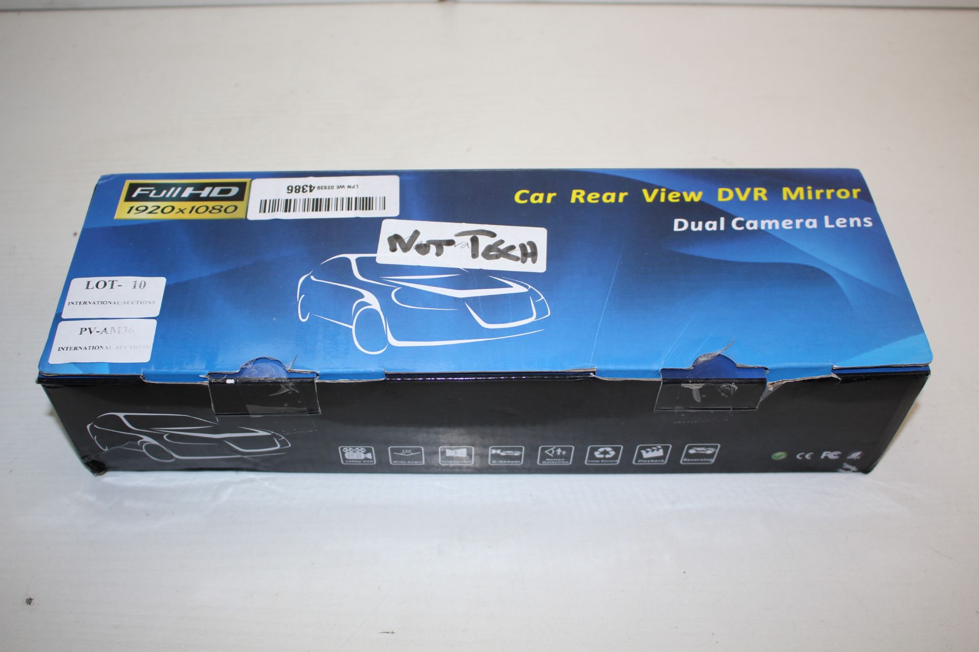 BOXED FULL HD CAR REAR VIEW DVR MIRROR DUAL CAMERA