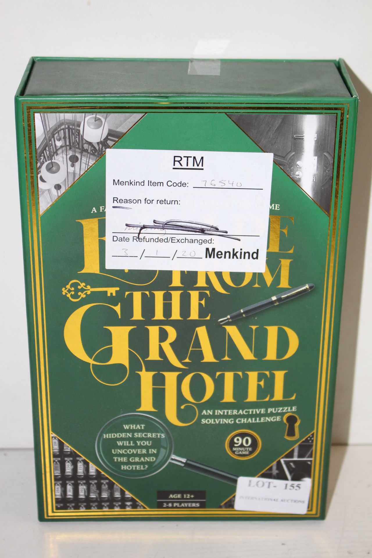 BOXED ESCAPE FROM THE GRAND HOTEL GAME
