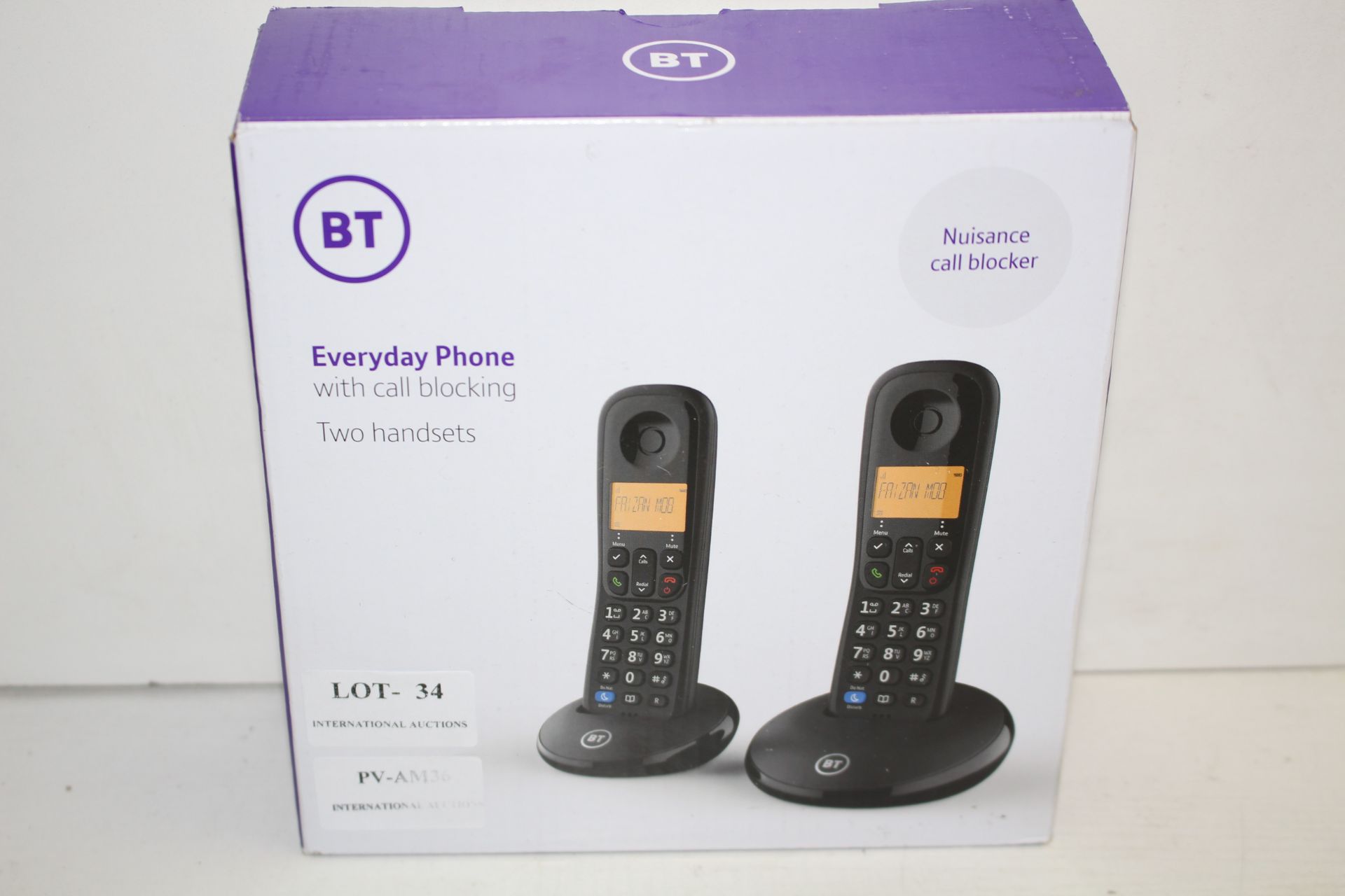 BOXED BT EVERYDAY PHONE WITH CALL BLOCKING TWO HAN