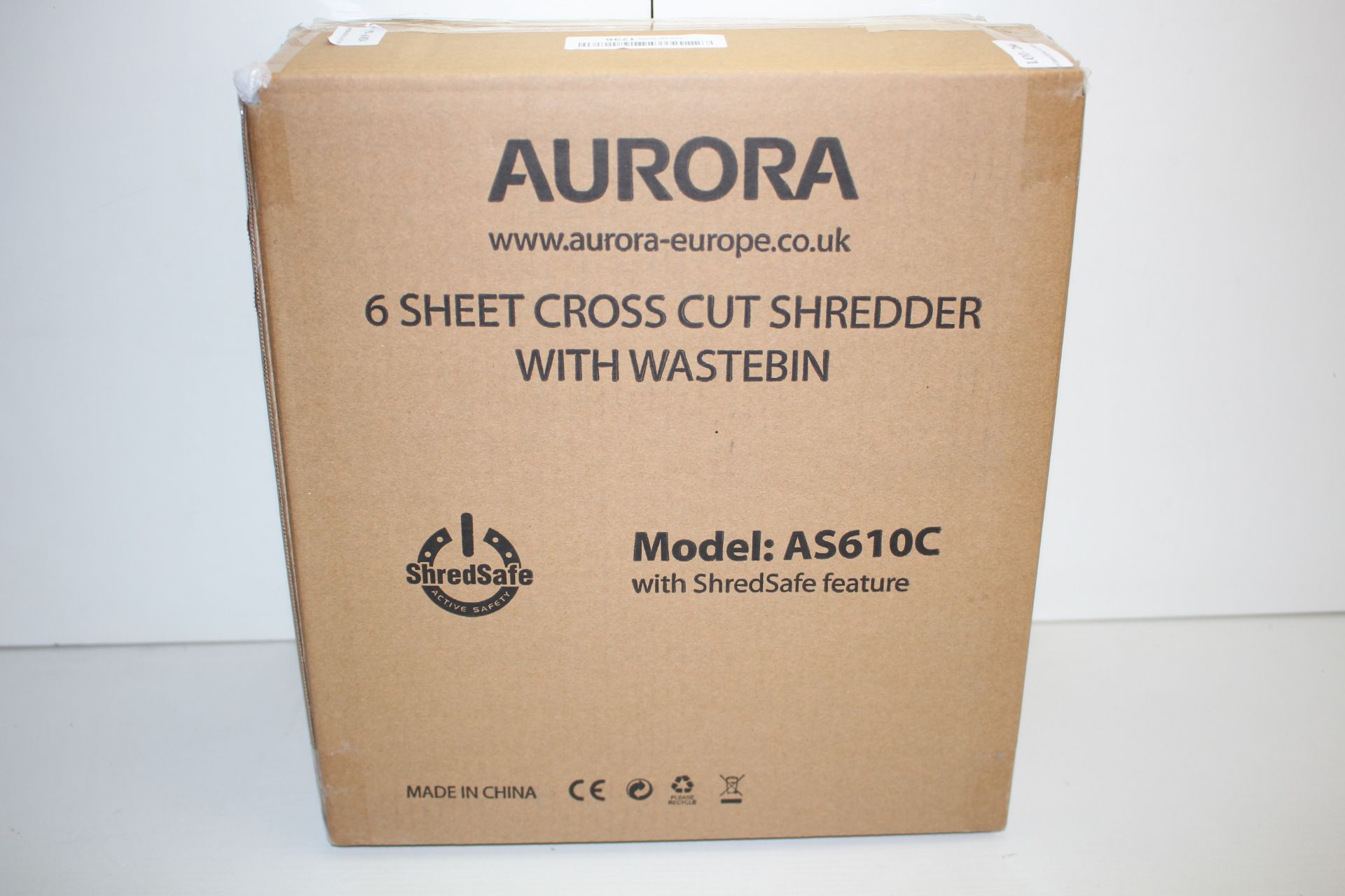 BOXED AURORA 6 SHEET CROSS CUT PAPER SHREDDER RRP £34.99Condition ReportAppraisal Available on