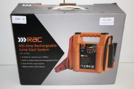 BOXED RAC 400AMP RECHARGEABLE JUMP START SYSTEM RRP £64.99Condition ReportAppraisal Available on