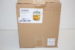 BOXED OLYMPIA BISCOTTI JAR WITH LID GG925Condition ReportAppraisal Available on Request- All Items