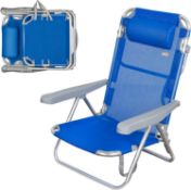 UNBOXED AKTIVE FOLDING DECKCHAIR LOW BLUE RRP £37.89Condition ReportAppraisal Available on