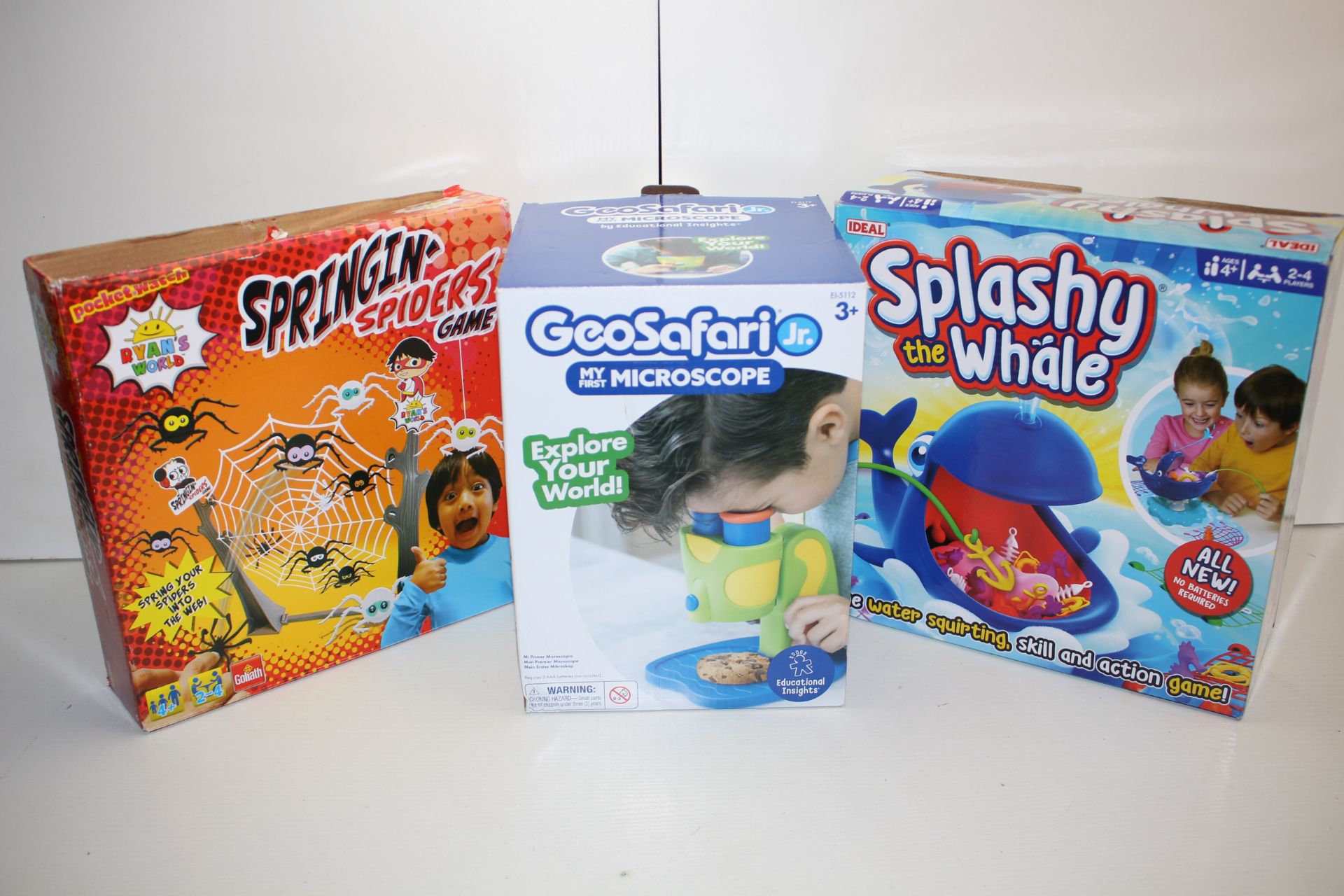 3X BOXED ITEMS TO INCLUDE GEO SAFARI, RYAN'S WORLD & IDEALCondition ReportAppraisal Available on