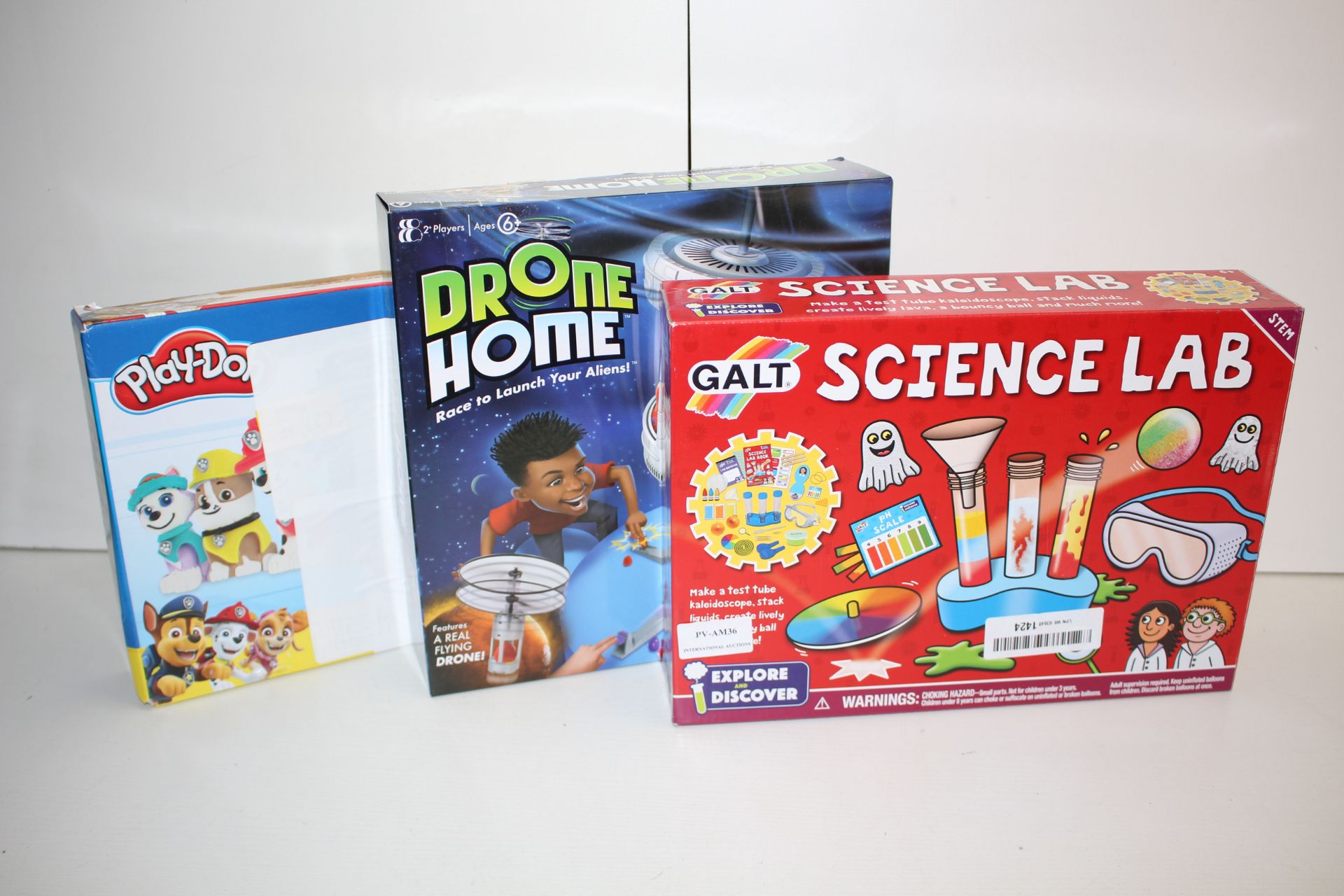 3X BOXED TOYS TO INCLUDE DRONE HOME, PLAY-DOH & GALT SCIENCE LAB (IMAGE DEPICTS STOCK)Condition
