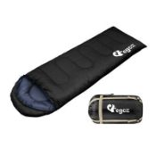 UNBOXED EGOZ SPORTS AND OUTDOORS PEANUT 3 SEASONS BLACK SLEEPING BAG RRP £29.99Condition