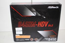 BOXED ASROCK B450M-HDV R4.0 MOTHERBOARD RRP £54.95Condition ReportAppraisal Available on Request-