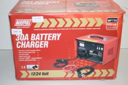 BOXED MAYPOLE 30A BATTERY CHARGER 12/24 VOLT MP750 RRP £89.99Condition ReportAppraisal Available