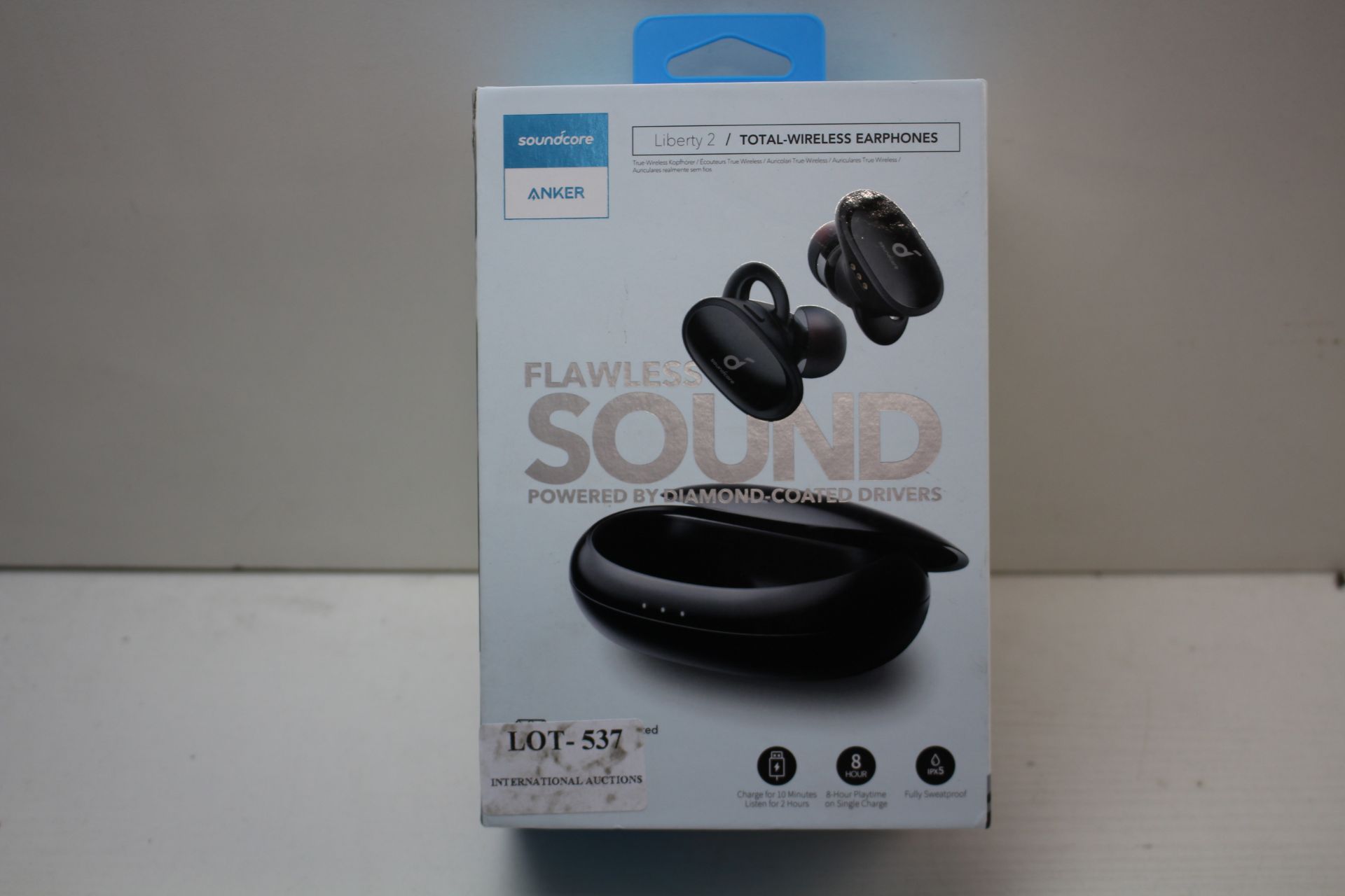 BOXE ANKER SOUNDCORE FLAWLESS SOUND WIRELESS EARPHONES RRP £70.99Condition ReportAppraisal Available