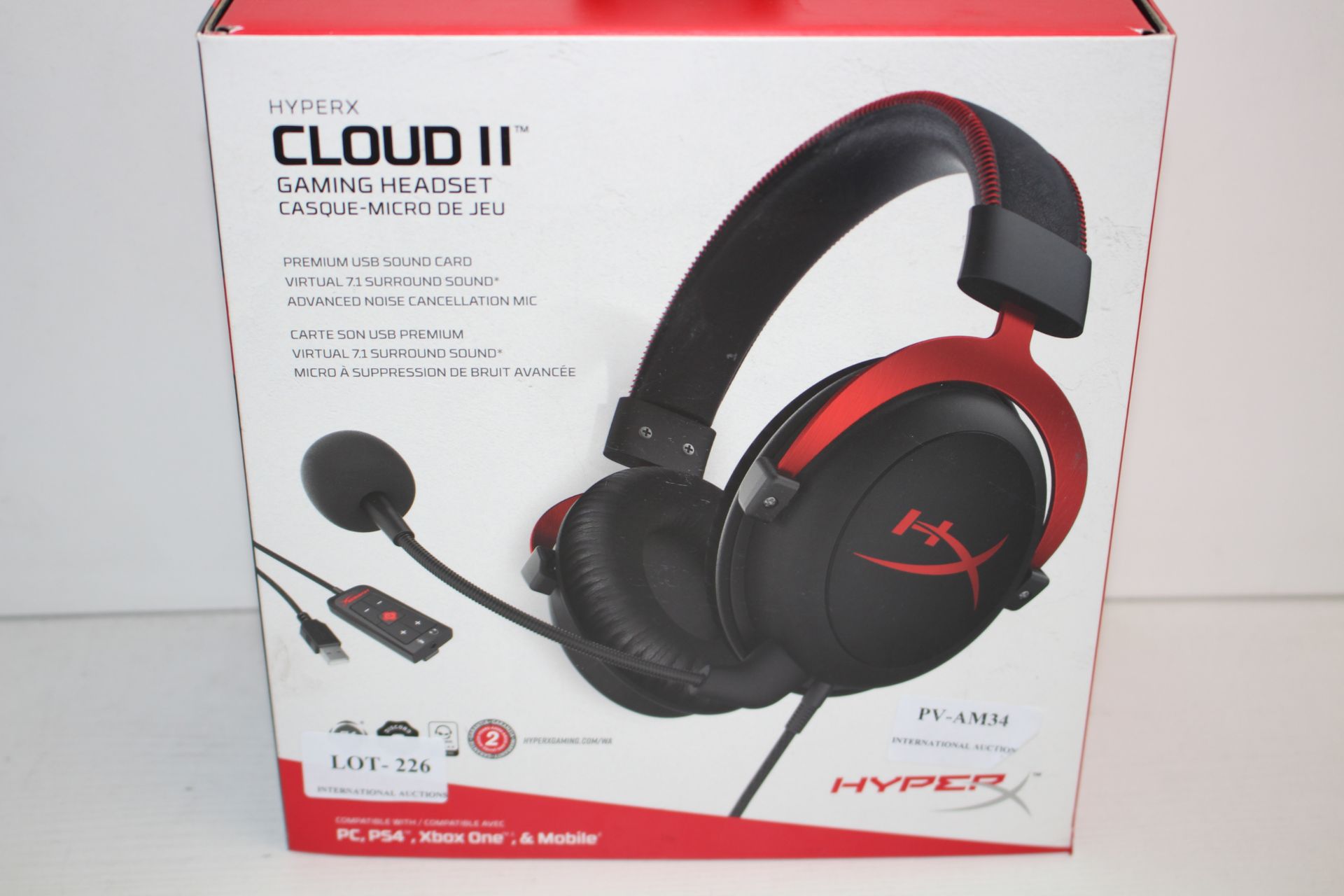 BOXED HYPERX CLOUD 2 GAMING HEADSET RRP £77.99Condition ReportAppraisal Available on Request- All