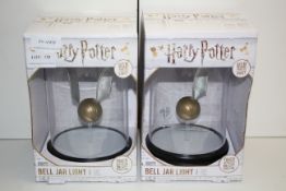 2X BOXED HARRY POTTER GOLDEN SNITCH BELL JAR LIGHTS COMBINED RRP £40.00Condition ReportAppraisal