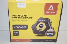 BOXED AUDEW PORTABLE AIR COMPRESSOR PUMP 12V RRP £21.67Condition ReportAppraisal Available on
