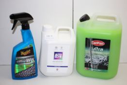 3X ASSORTED CAR CLEANING PRODUCTS TO INCLUDE AUTO GLYM, CAR PLAN & MEGUIAR'SCondition