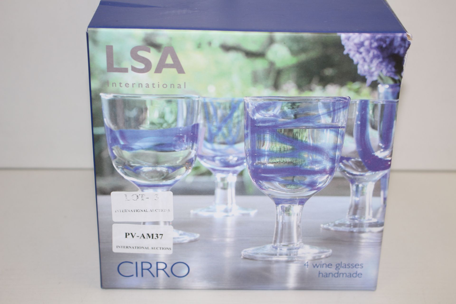 BOXED LSA INTERNATIONAL CIRRO 4 WINE GLASSES HANDMADE RRP £43.00Condition ReportAppraisal