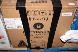 BOXED LOWRY FREESTANDING TABLETOP FRIDGE BLACK RRP £105.00Condition ReportAppraisal Available on