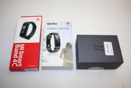 3X ASSORTED BOXED FITNESS TRACKERS & SMART WATCHESCondition ReportAppraisal Available on Request-