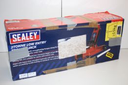 BOXED SEALEY 2TONNE LOW ENTRY TROLLEY JACK RRP £50.00Condition ReportAppraisal Available on Request-