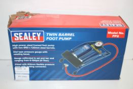 BOXED SEALEY TWIN BARREL FOOT PUMP MODEL NO. FP2 RRP £16.17Condition ReportAppraisal Available on
