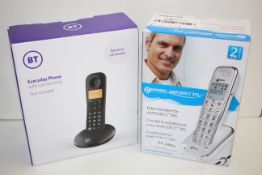 2X BOXED ASSORTED HOME PHONES TO INCLUDE BT & GEEMARC COMBINED RRP £105.00Condition