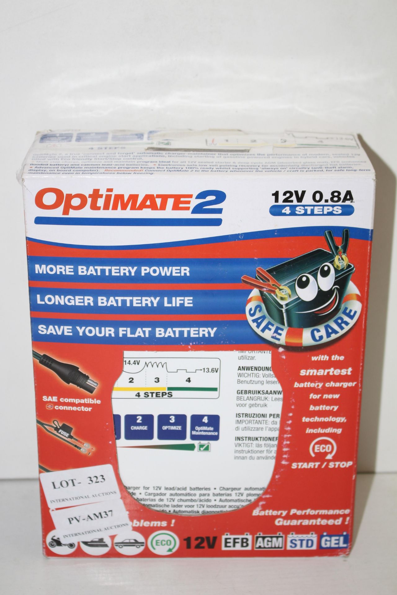 BOXED OPTIMATE 2 12V 0.8A BATTERY CHARGER RRP £37.89Condition ReportAppraisal Available on