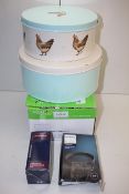 5X ASSORTED BOXED/UNBOXED ITEMS TO INCLUDE CAKE TINS WATER FILTERS PHILIPS HUE & OTHERCondition