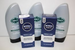 5X ITEMS TO INCLUDE BRUT SHOWER GEL & NIVEA MEN MOISTURISERCondition ReportAppraisal Available on