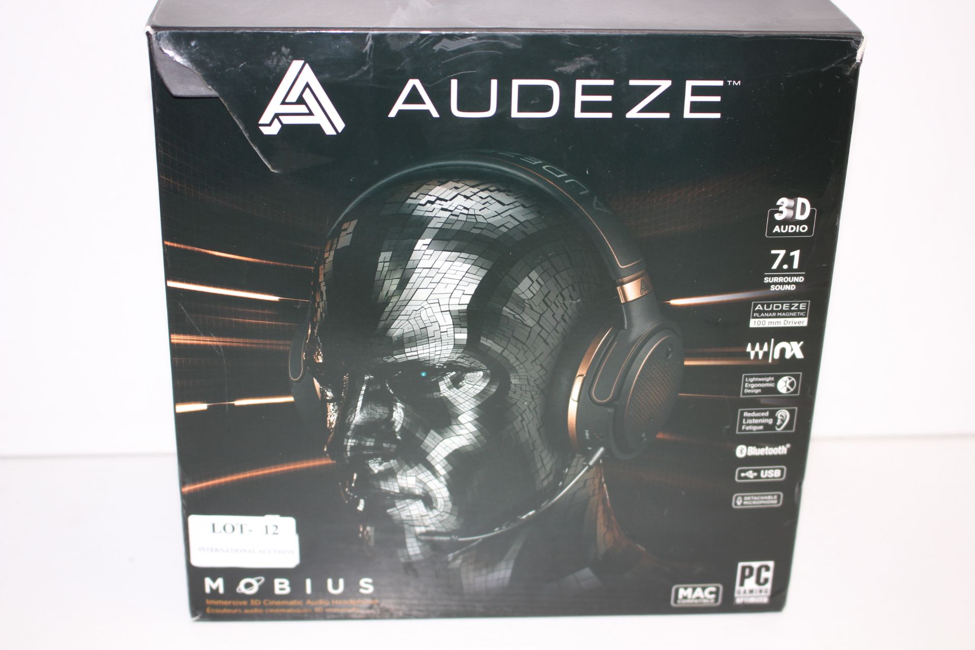 BOXED AUDEZE MOBIUS IMMERSIVE 3D CINEMATIC AUDIO HEADPHONE 7.1 SURROUND RRP £349.00Condition