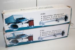 2X BOXED ZENTO DEALS SINGLE TRUMPET AIR HORNCondition ReportAppraisal Available on Request- All
