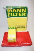 3X ASSORTED BOXED CAR ITEMS BY MANN FILTER & OTHER (IMAGE DEPICTS STOCK)Condition ReportAppraisal