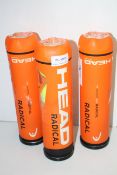3X TUBES HEAD RADICAL TENNIS BALLSCondition ReportAppraisal Available on Request- All Items are
