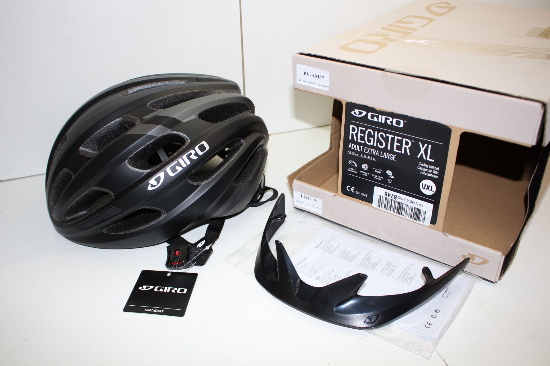 BOXED GIRO REGISTER XL ADULT XL CYCLING HELMET 58-65CM RRP £56.50Condition ReportAppraisal Available