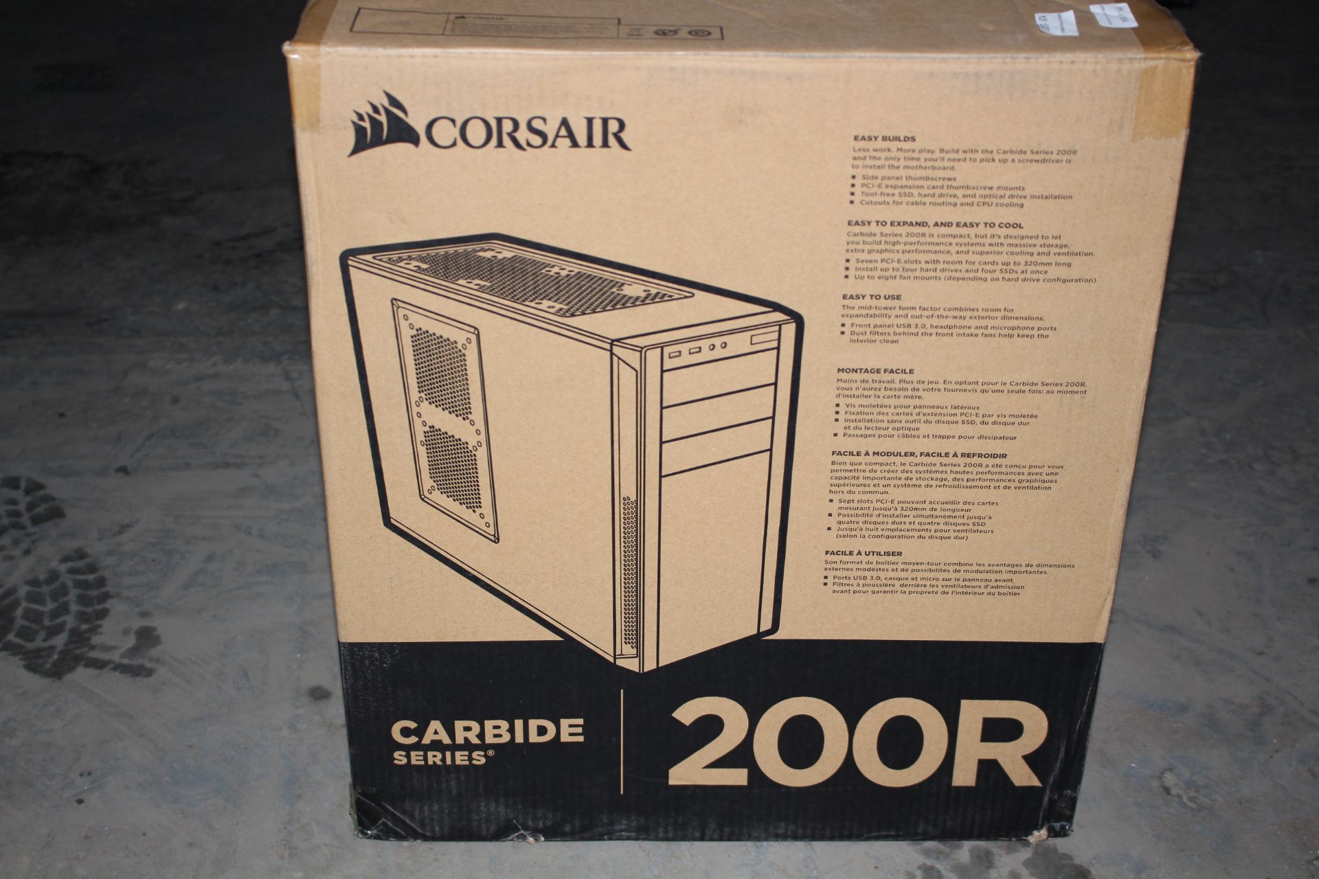 BOXED CORSAIR CARBIDE SERIES 200R SOLID PANEL PC TOWER RRP £59.97Condition ReportAppraisal Available