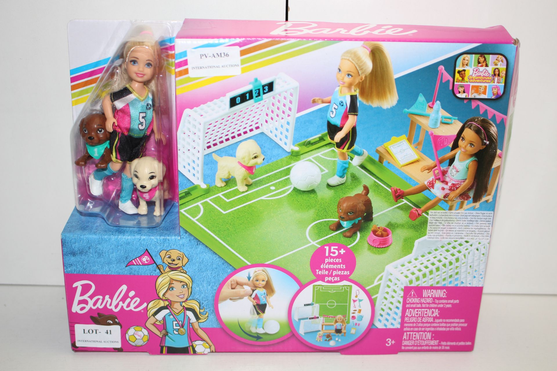 BOXED BARBIE DREAMHOUSE ADVENTURES FOOTBALL SET Condition ReportAppraisal Available on Request-