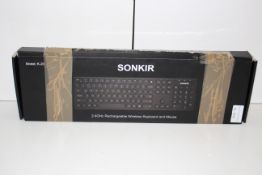 BOXED SONKIR 2.4GHZ RECHARGEABLE WIRELESS KEYBOARD AND MOUSE RRP £36.99Condition ReportAppraisal