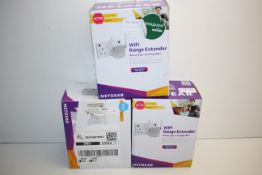 3X ASSORTED NETGEAR WIFI RANGE EXTENDERS COMBINED RRP £129.00 (IMAGE DEPICTS STOCK)Condition