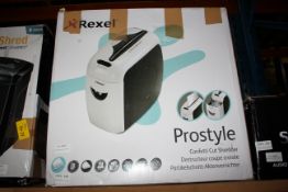 BOXED REXEL PROSTYLE CONFETTI CUT SHREDDER RRP £74.99Condition ReportAppraisal Available on Request-